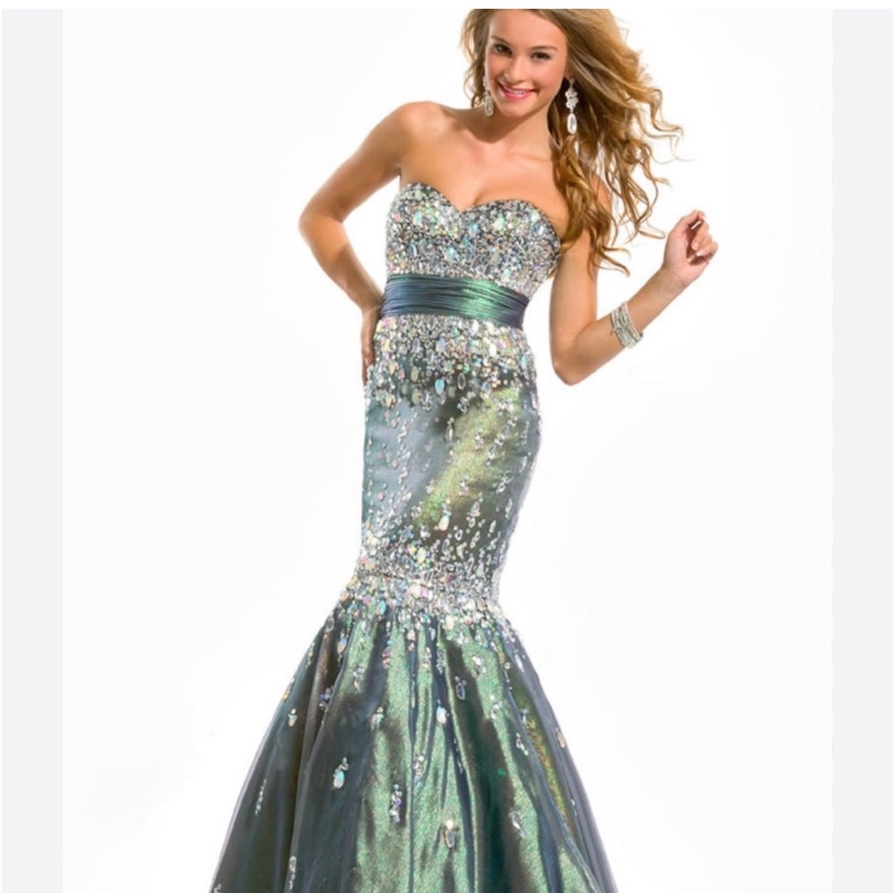 Strapless Sequin Mermaid Gown